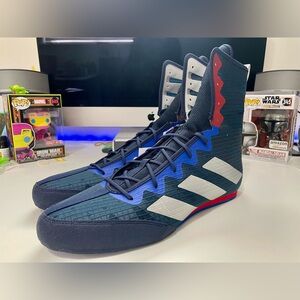 Adidas HP6880 Men's Sz 11.5 Blue/Red Box Hog 4 Boxing Shoes